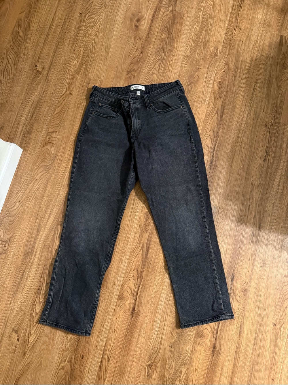 Abercrombie Black Straight Leg Jeans